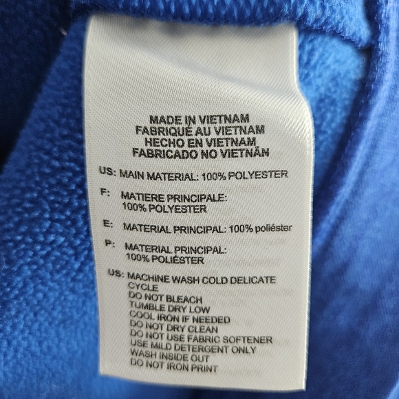 Adidas Royal Blue Pullover Hoodie Unisex - Picture 12 of 12